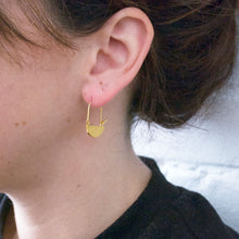 Load image into Gallery viewer, Half Moon Hoops - Gold Plated
