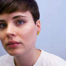 Load image into Gallery viewer, Leaf Earrings- Gold Plated