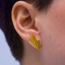 Load image into Gallery viewer, Leaf Earrings- Gold Plated