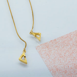 Space Invader Necklace - Gold plated