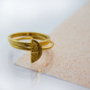 Half Moon Ring - Gold plated