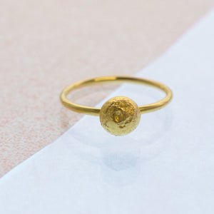 Small Moonrock Ring - Gold plated