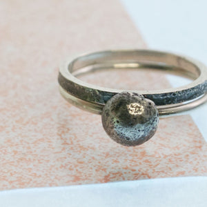 Small Moonrock Ring - Silver